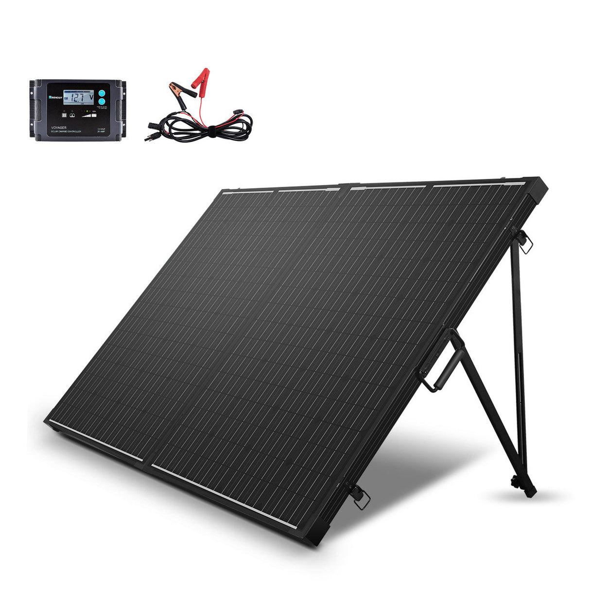 Valise de panneau solaire pliable monocristallin 100 Watt 12 Volt avec contrôleur de charge étanche