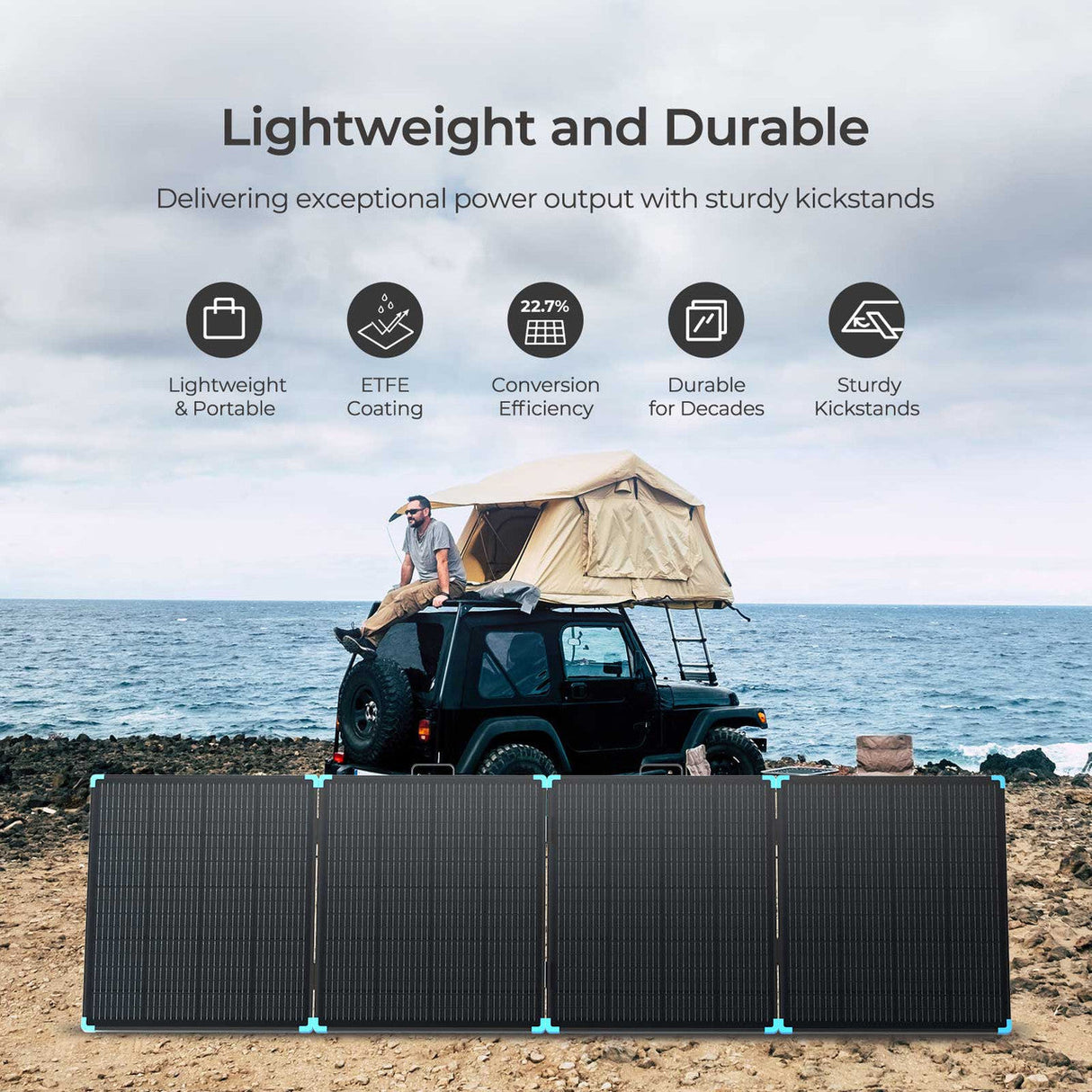 Valise solaire portable Renogy 400W/300W/100W – Légère et puissante