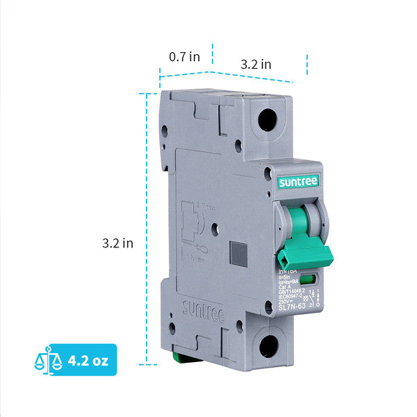 Disjoncteur miniature 1P DC 10A/16A/32A/50A/63A
