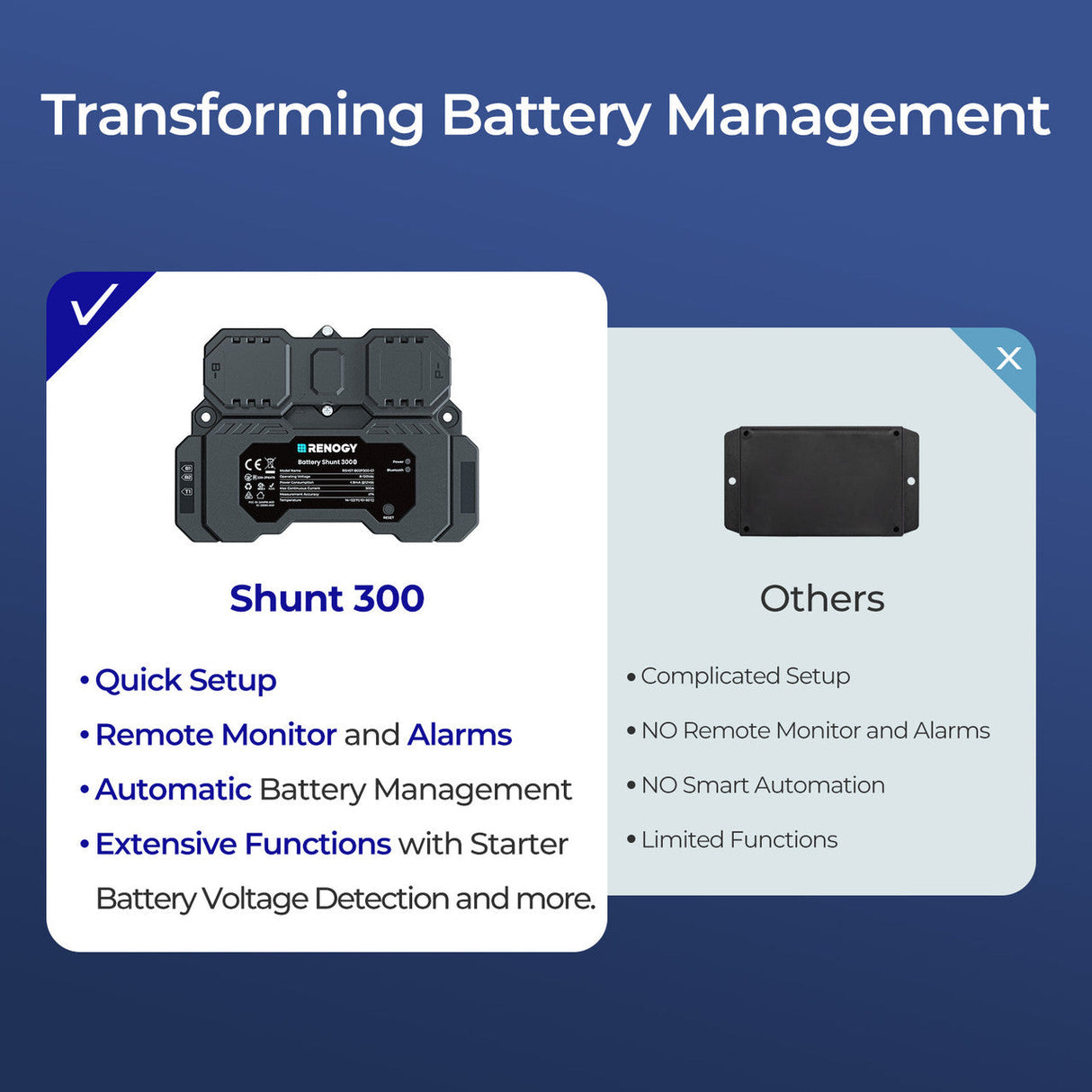 RENOGY Shunt de batterie 300