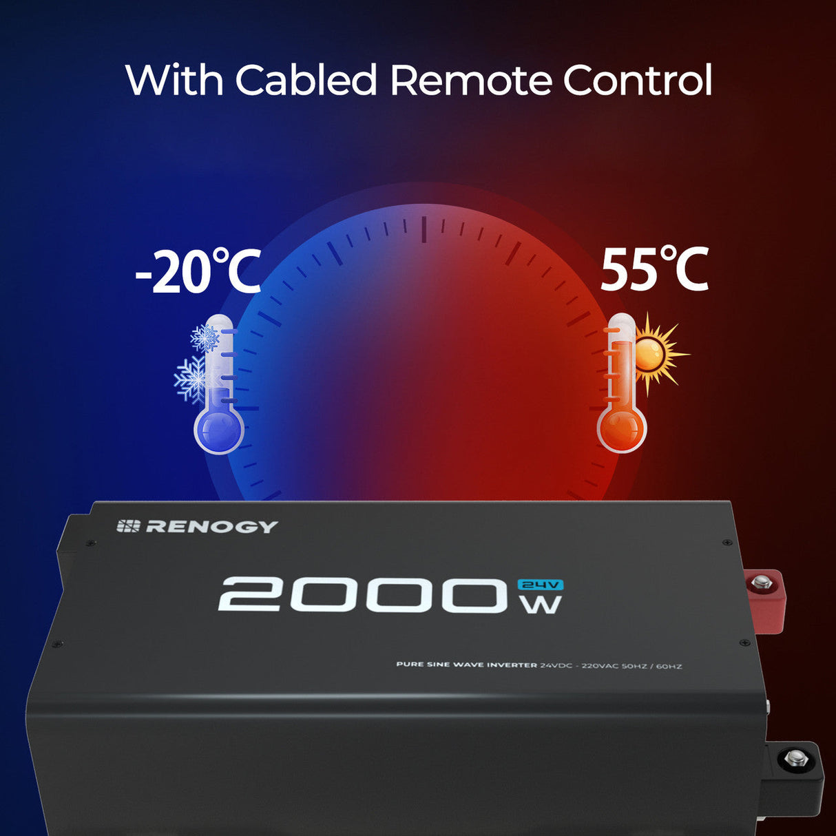 Onduleur à onde sinusoïdale pure 2000 W 24 V