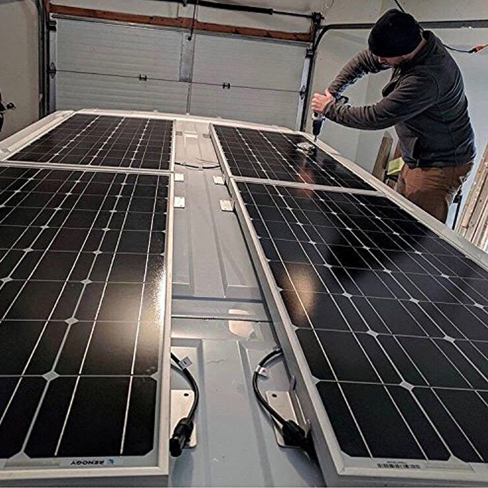 Kit de 4 supports de fixation en Z pour panneau solaire