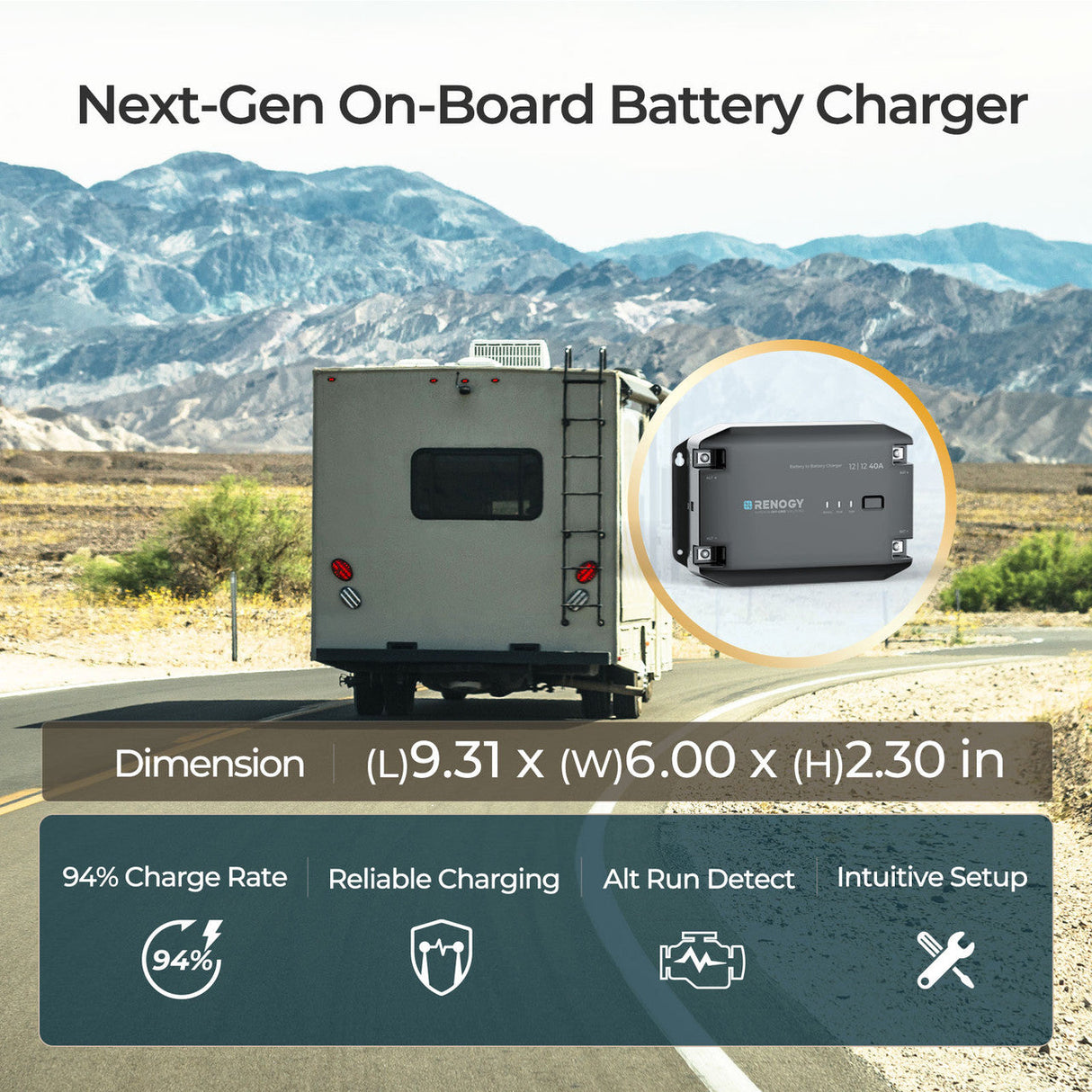 Chargeur de batterie DC-DC 12 V 40 A