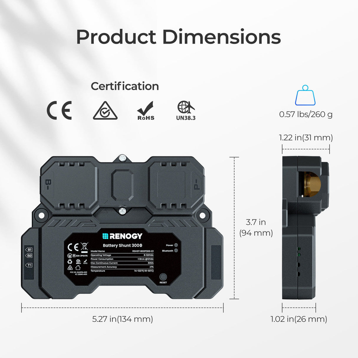 RENOGY Shunt de batterie 300