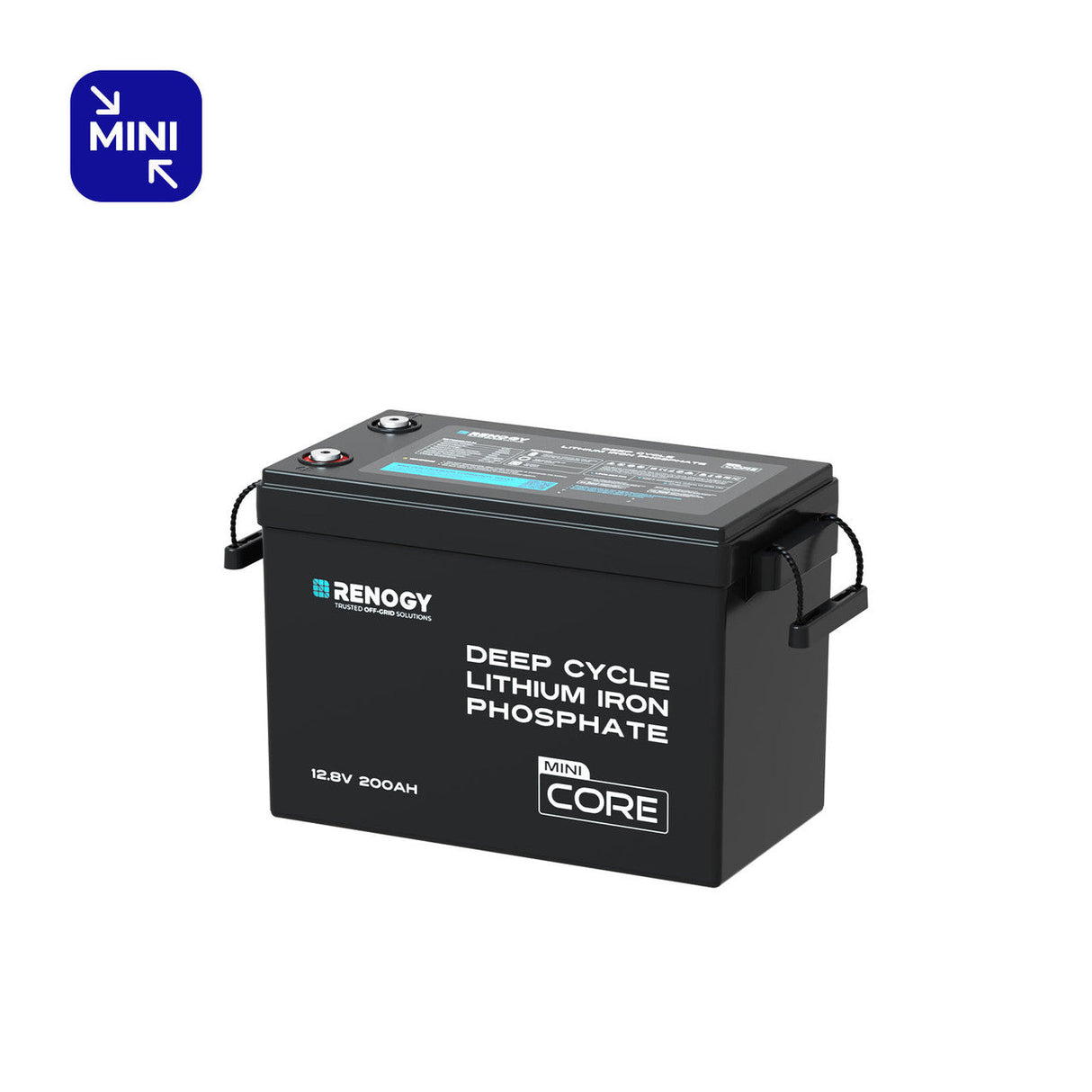 Renogy Core Mini 12,8V 200Ah LiFePO4 Batterij met Lage-Temperatuur
