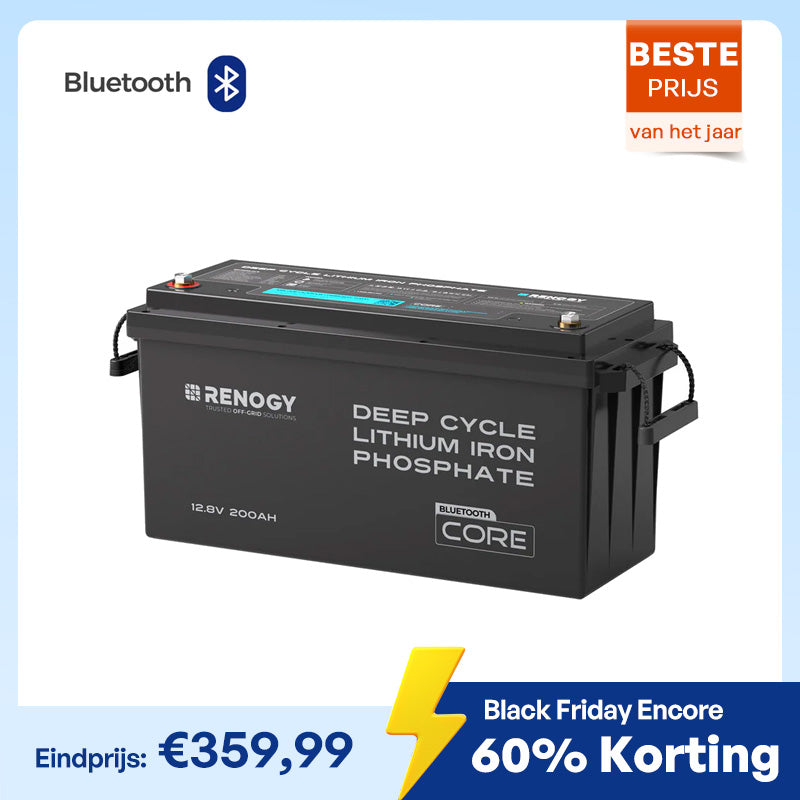 Core – 12V 200Ah LiFePO4 batterij met Bluetooth
