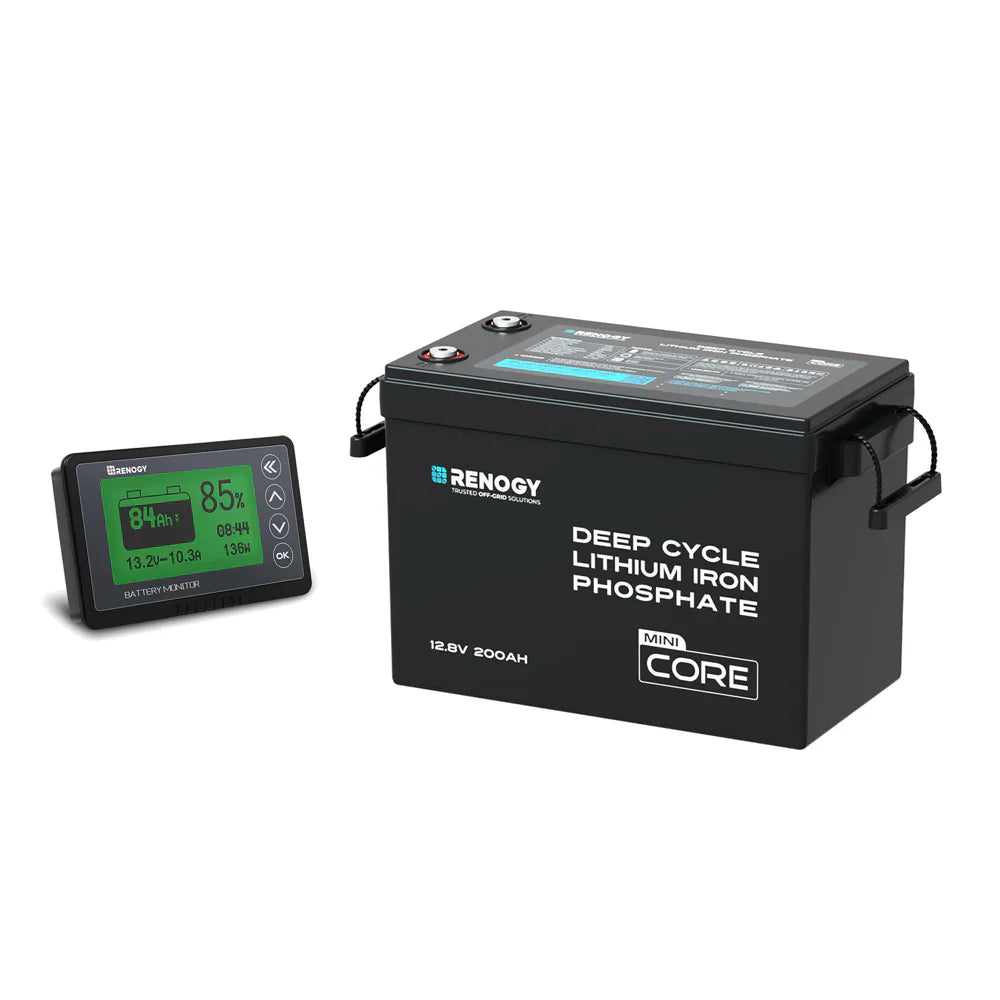 Renogy Core Mini 12,8V 200Ah LiFePO4 Batterij met Lage-Temperatuur