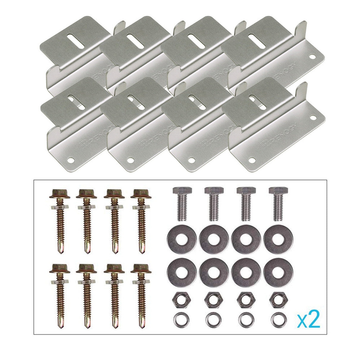 Kit de 4 supports de fixation en Z pour panneau solaire
