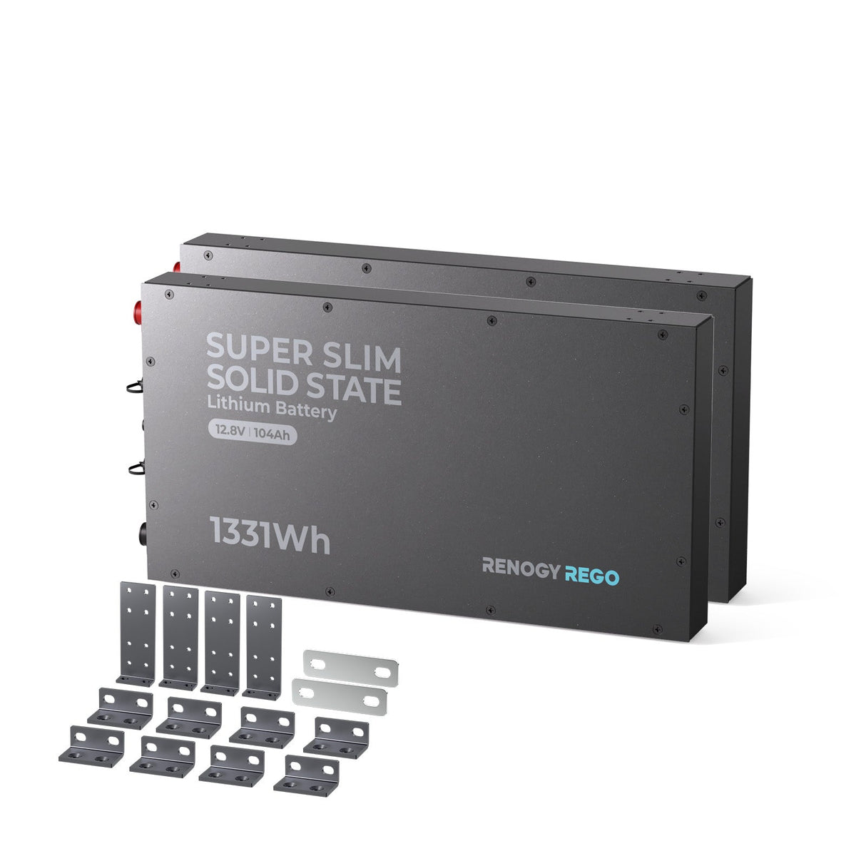 REGO - Batterie au lithium fer phosphate super fine 12,8 V 104 Ah