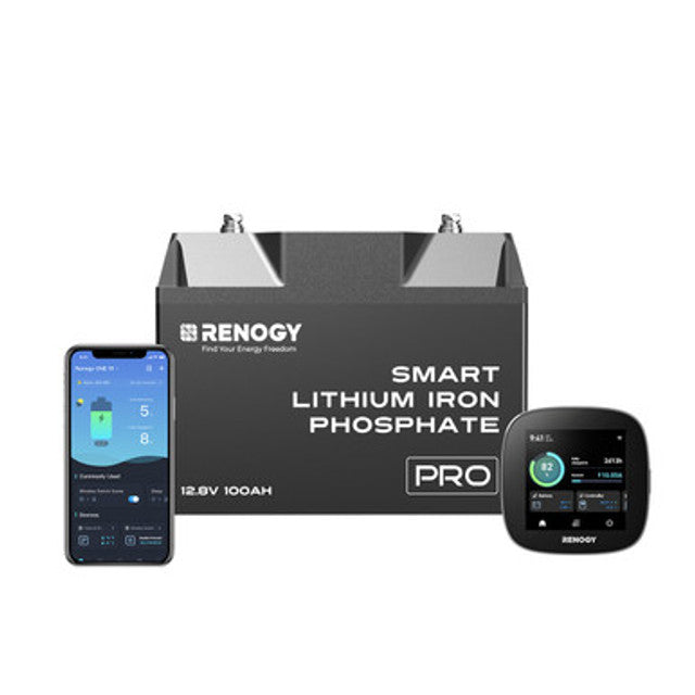 Renogy 12V 100Ah LiFePO4 Core Mini Pro Batterij – Zelfverwarmend met Bluetooth