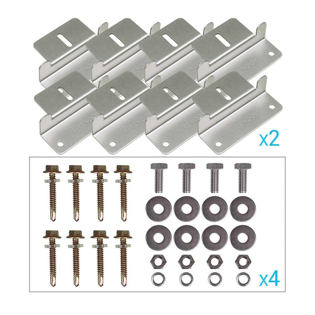Kit de 4 supports de fixation en Z pour panneau solaire