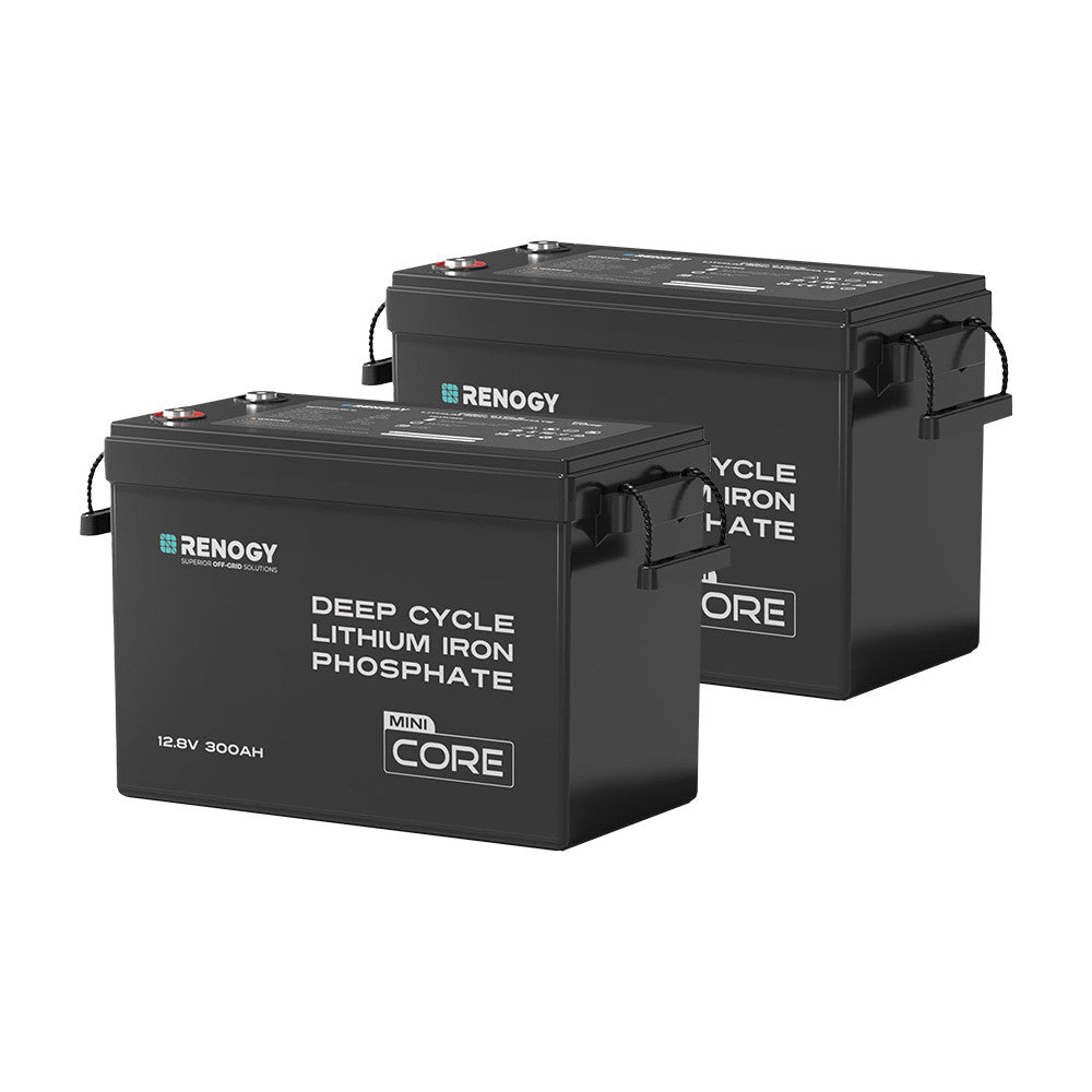 2 Packs Core Mini - Batterie au lithium fer phosphate 12,8V 300Ah avec protection basse température