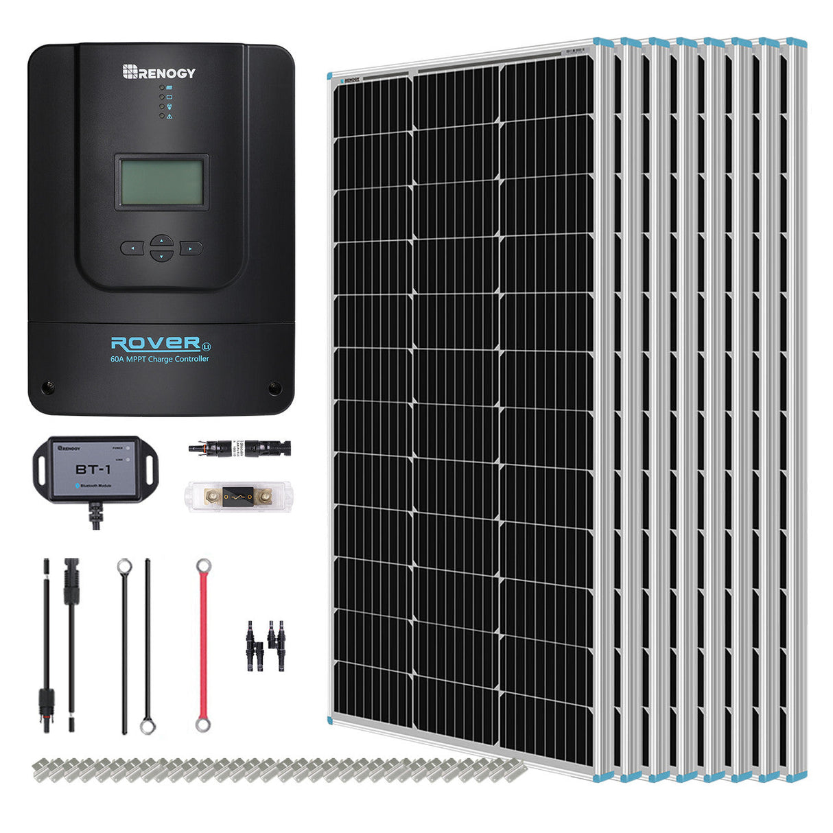 Kit solaire Premium 800W 12V/24V avec contrôleur de charge MPPT Rover 60A pour camping-car, caravane, bateau et systèmes hors réseau