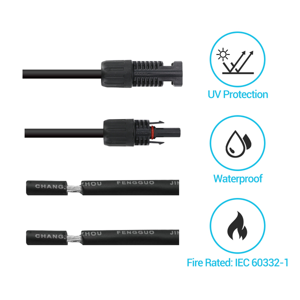 Kit adaptateur solaire entre panneau solaire et régulateur de charge (une paire)