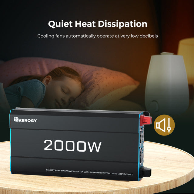 Système de secours portable domestique 2kWh | Panneau solaire portable 400W + Batterie lithium 12V 200Ah PRO + Onduleur Pur Sinus 2000W