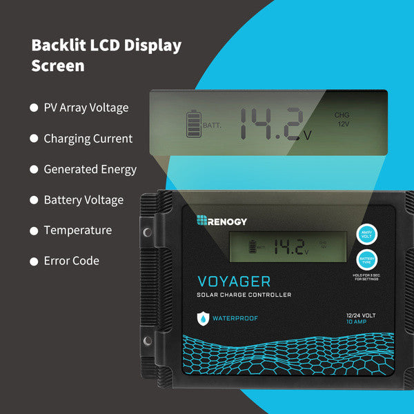 Nouvelle édition Régulateur de charge solaire étanche PWM Voyager 20A
