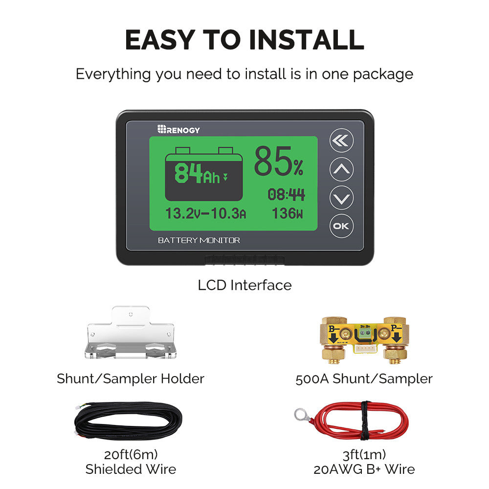 Accumonitor 500A avec shunt/échantillonneur (Coulombmètre)