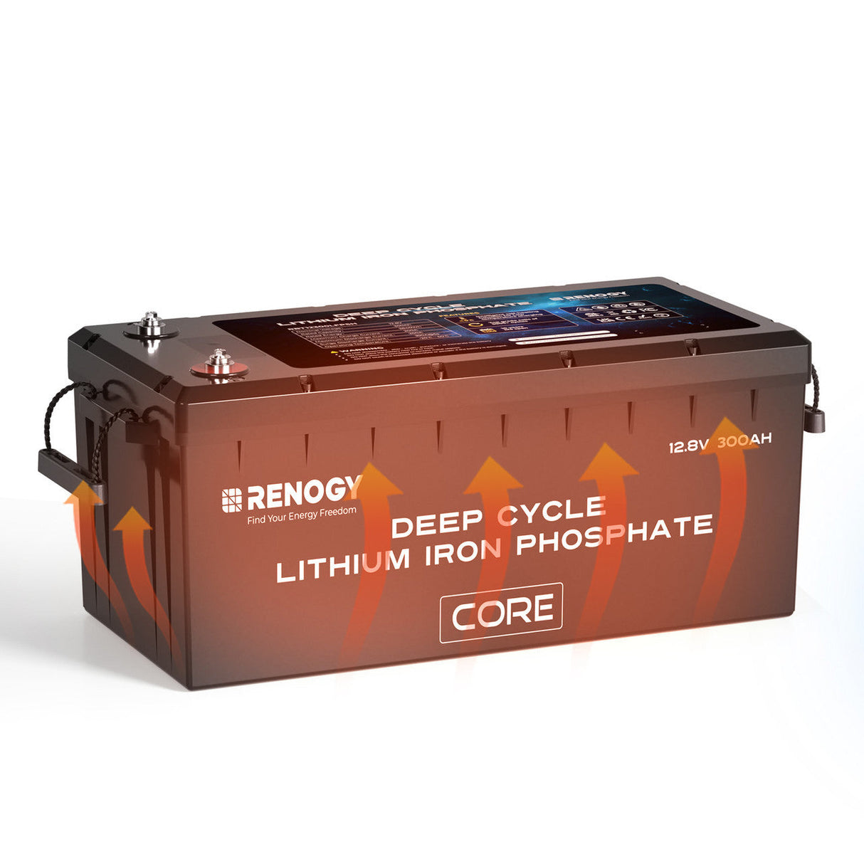 Renogy 12V 300Ah Core Series LiFePO4 Accu – Zelfverwarmend (Nieuwe Versie)