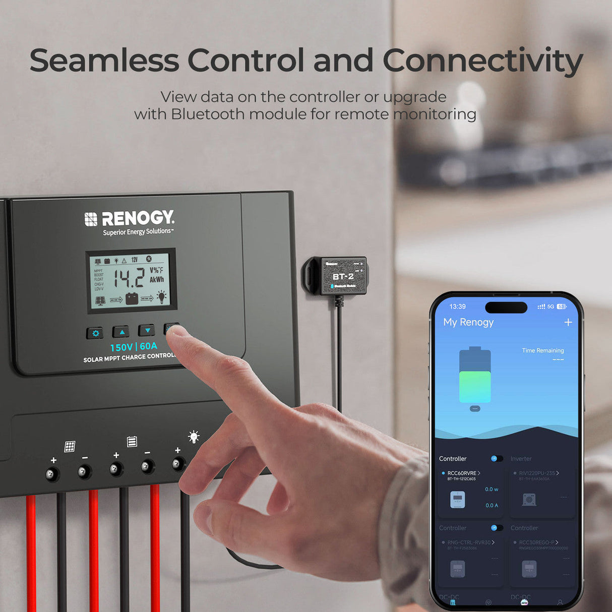 Rover Lite — 60A MPPT Zonnelaadregelaar (12V / 24V / 36V / 48V)