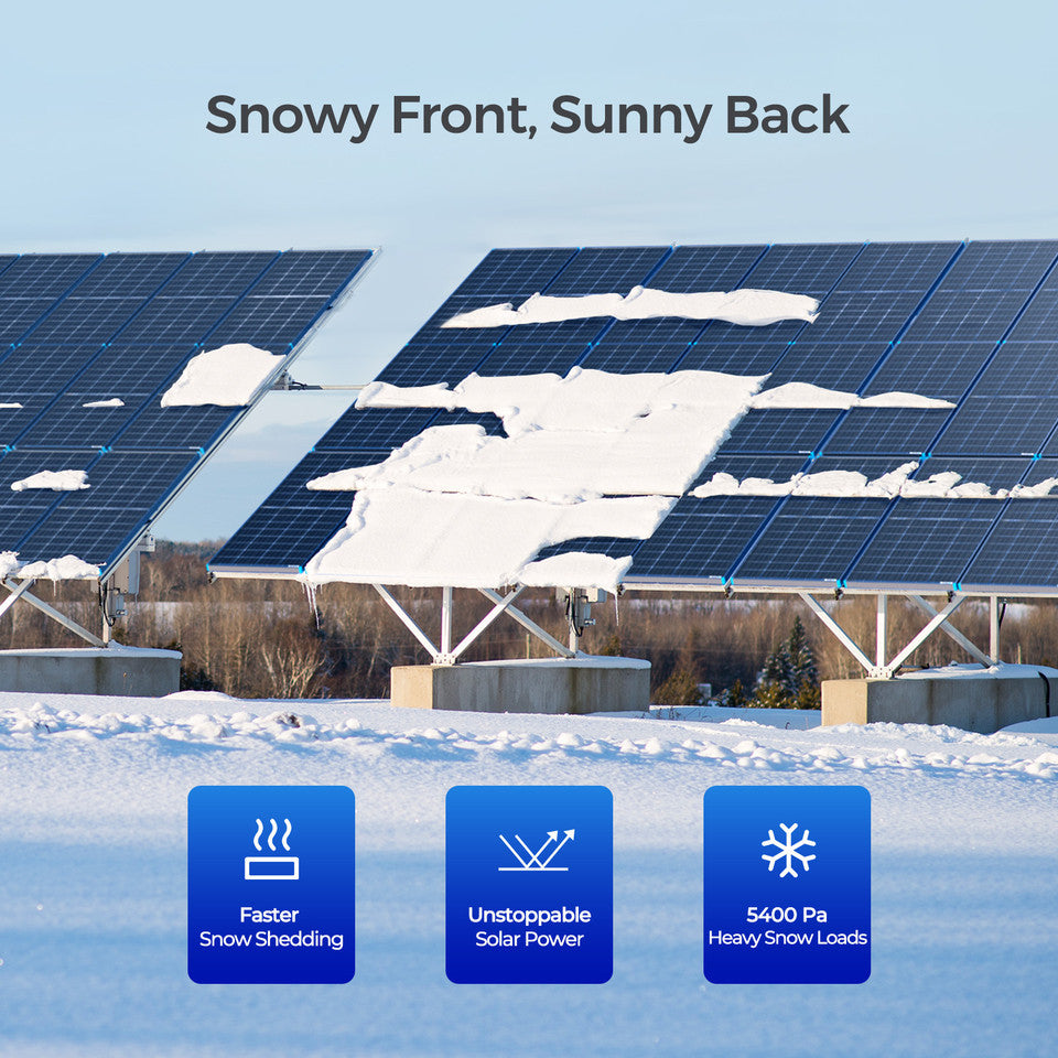 Panneau solaire monocristallin bifacial 115 Watt 12 Volts