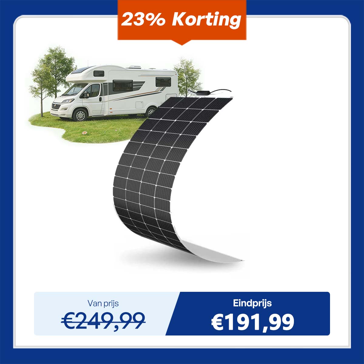 Flexibel Monokristallijn Zonnepaneel 200W – 12V