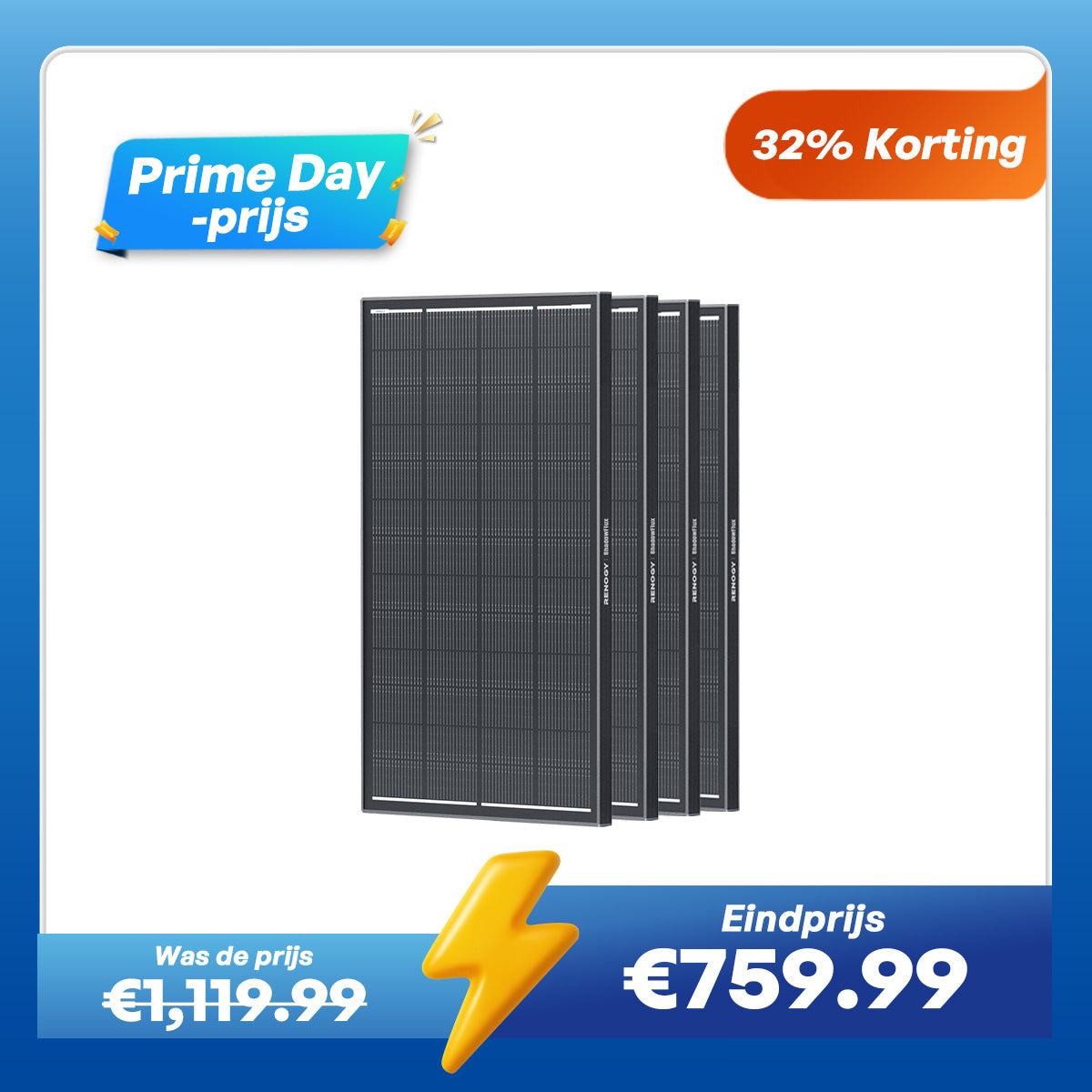 Panneau solaire ShadowFlux 200W type N haute efficacité anti-ombrage