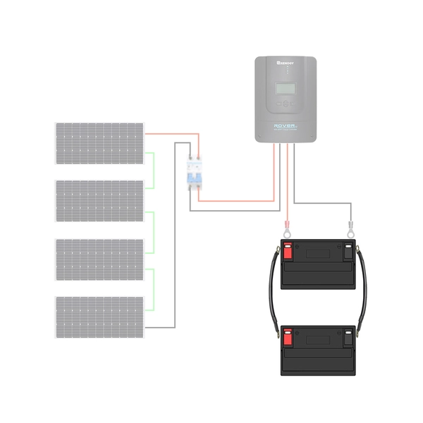 Câble d'interconnexion de batterie en cuivre 12IN/30.5CM 1AWG/50MM2 pour cosses 5/16IN