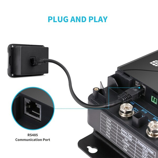 Écran de surveillance pour la série de chargeurs de batterie MPPT DC-DC