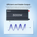 Renogy 3000W 12V Zonne-omvormer | Pure Sinus | Camper, Motorhome & Off-Grid