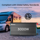 Renogy 3000W 12V Zonne-omvormer | Pure Sinus | Camper, Motorhome & Off-Grid