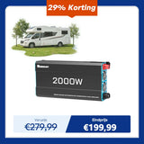 2000W 12V Zuivere Sinus Omvormer – DC naar AC voor Camper, Buscamper & Off-Grid