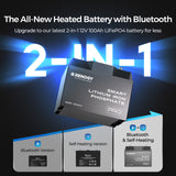 Renogy 12V 100Ah LiFePO4 Core Mini Pro Batterij – Zelfverwarmend met Bluetooth