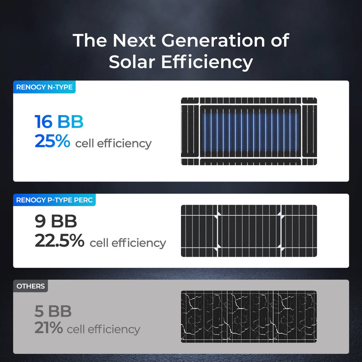 Renogy 16BB N-Type 200W/100W 24V Zonnepaneel