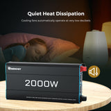 2000W 12V Zonne-omvormer Zuivere Sinus DC naar AC voor Camper, Motorhome, Off-grid
