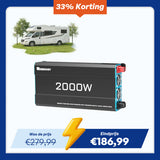 Onduleur Pur Sinus 2000W 12V – CC vers CA pour Camping-car, Fourgon aménagé et Hors-réseau