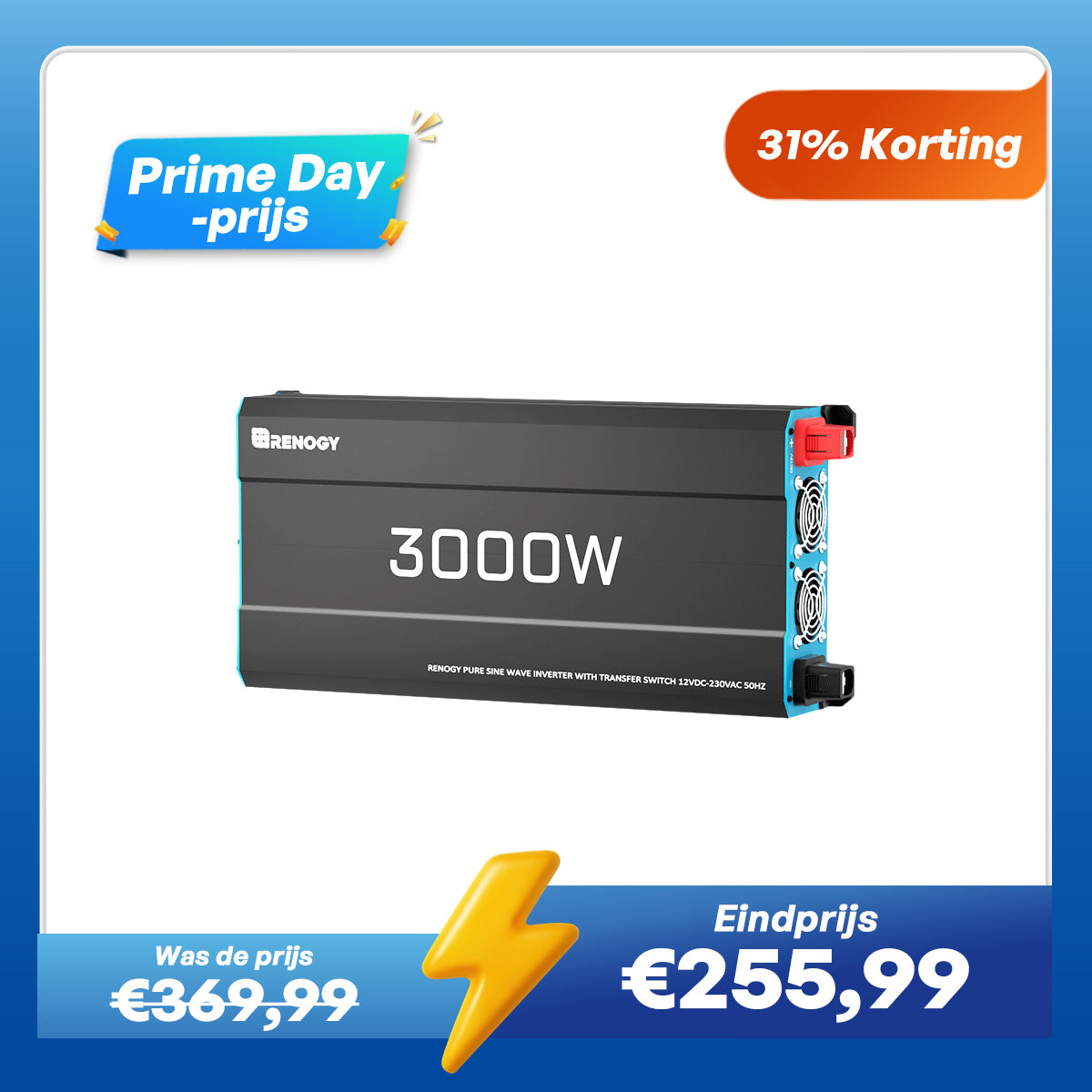 Onduleur solaire 3000W 12V | Onde sinusoïdale pure | Camping-car et autonome