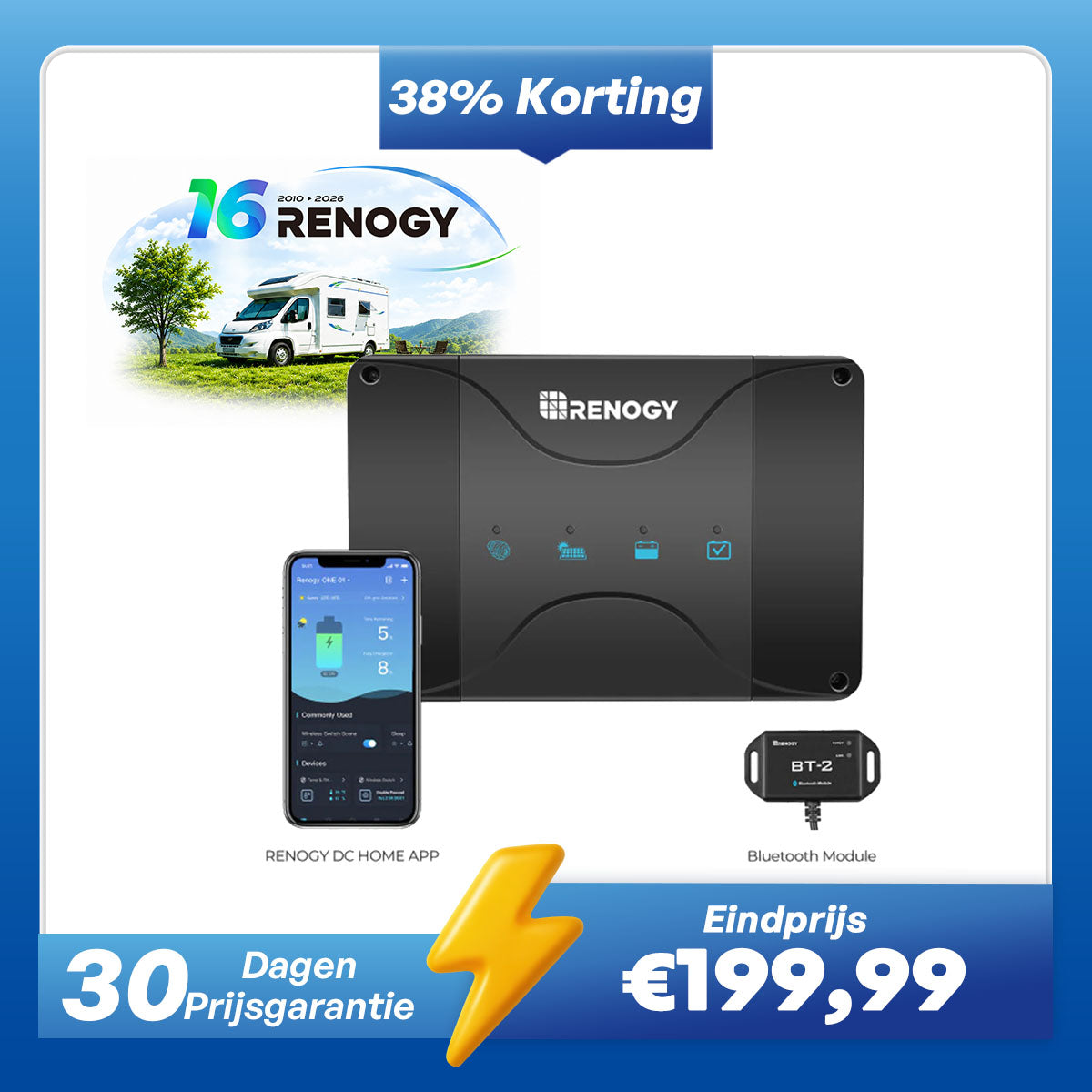 Renogy 12V 50A DC-DC Acculader met MPPT | Renogy NL