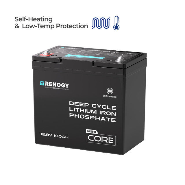 Core Mini DuoHeat — LiFePO₄ 12,8 V 100 Ah Batterij