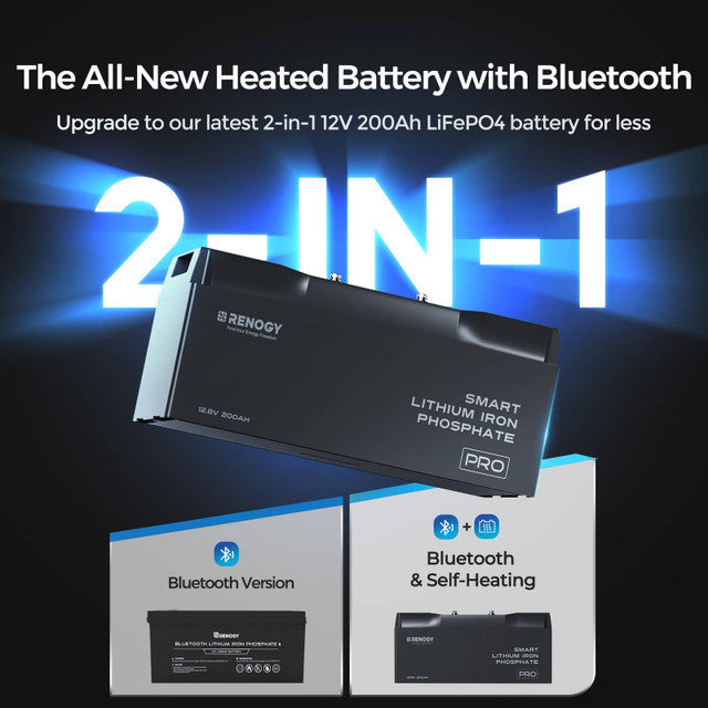 12V 200Ah LiFePO4 Pro Smart Accu – Bluetooth & Autoverwarming