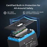 Pro - 12V 135Ah/200Ah LiFePO4-accu onder de zitting, Bluetooth