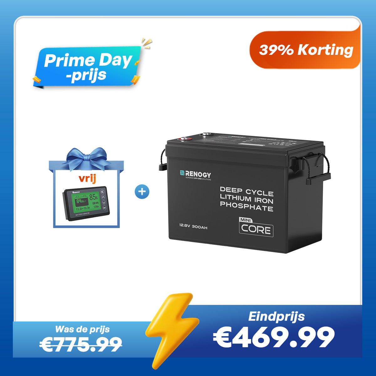 Core Mini – 12,8V 300Ah LiFePO4 Accu met Laagtemperatuurbescherming voor Camper & Caravan