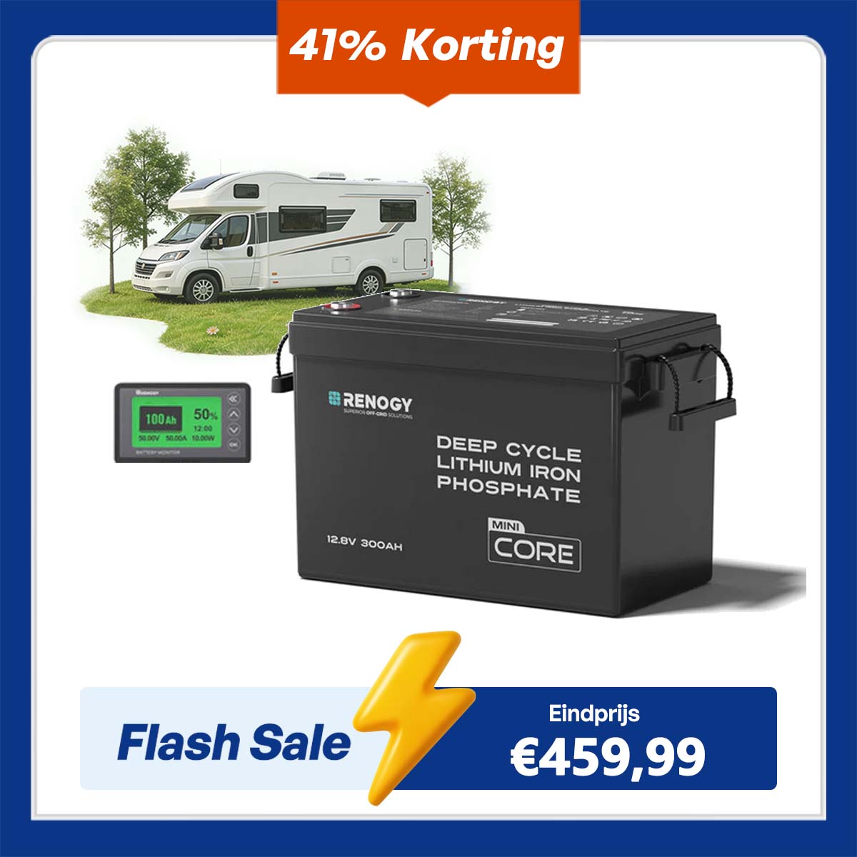 Core Mini – 12,8V 300Ah LiFePO4 Accu met Laagtemperatuurbescherming