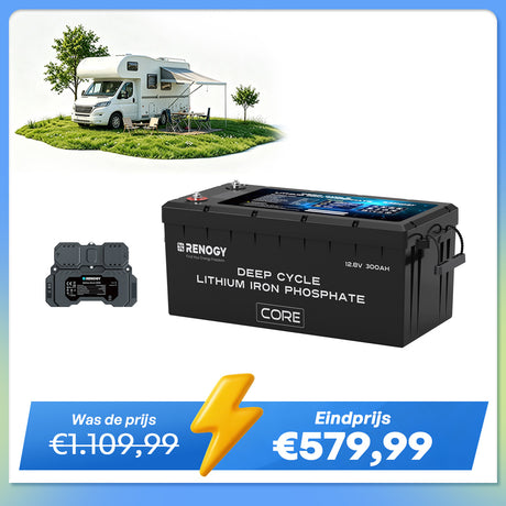Renogy 12V 300Ah Core Series LiFePO4 Accu – Zelfverwarmend (Nieuwe Versie)