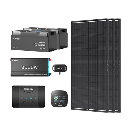5,12 kWh Caravan Power System | 3000W-omvormer, 50A acculader