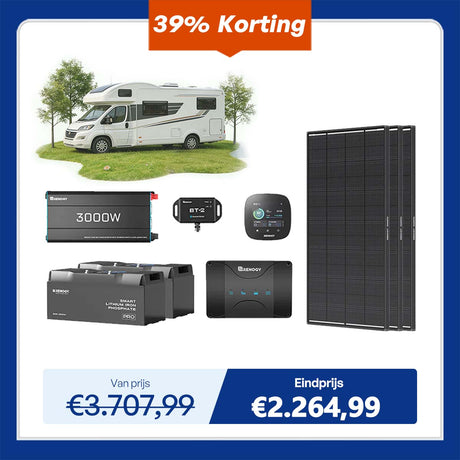 5,12 kWh Caravan Power System | 3000W-omvormer, 50A acculader