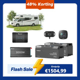 5,12 kWh Caravan Power System | 3000W-omvormer, 50A acculader