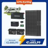 5,12 kWh-stroomsysteem voor caravans | 3000W-omvormer, 200Ah Lithium Battery x2