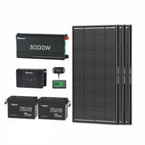 5,12 kWh-stroomsysteem voor caravans | 3000W-omvormer, 200Ah Lithium Battery x2