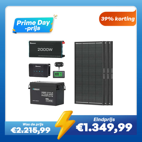 Kit d'alimentation pour caravane de 3,84 kWh | Onduleur 2000 W et chargeur de batterie 50 A
