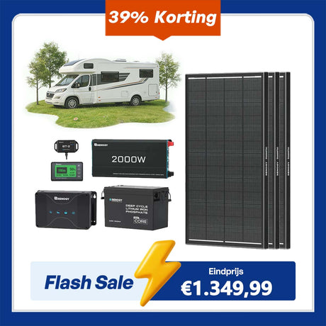 3,84 kWh Caravan Power Kit | 2000 W Omvormer en 50 A Acculader
